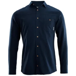 Aclima - LeisureWool Woven Herre Uldskjorte // Navy Blå