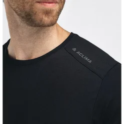 Aclima - LightWool 140 Herre Trail T-shirt // Sort