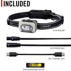 Coast - RL35R Genopladelig Pandelampe Med Stemmestyring 1100 Lumen