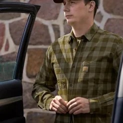 Härkila - Skandinavisk L/S-Skjorte // Dark Olive Check