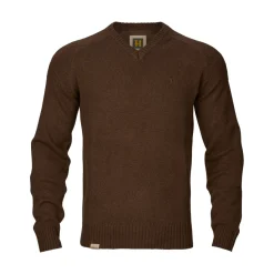 Härkila - Vincent Merino V-Neck Pullover // Demitasse Brown