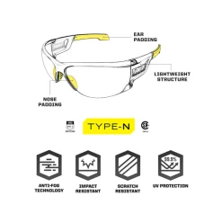 Mechanix Wear - Type N Smoke Briller (Mørkt Glas)