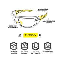Mechanix Wear - Type X Briller (Klart Glas)