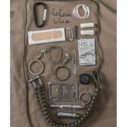 Mil-Tec - Paracord Survival Kit Large // Olivengrøn
