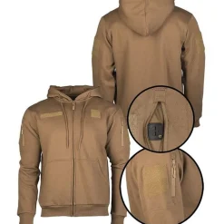 Mil-Tec - Tactical Hoodie Hættetrøje m. Lynlås // Olivengrøn