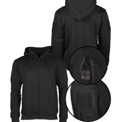 Mil-Tec - Tactical Hoodie Hættetrøje m. Lynlås // Olivengrøn