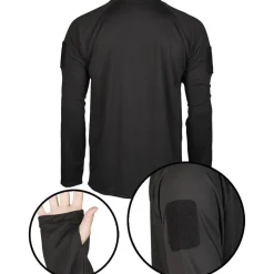 Mil-Tec - Tactical Quick Dry Langærmet T-Shirt // Mørkeblå