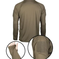 Mil-Tec - Tactical Quick Dry Langærmet T-Shirt // Mørkeblå