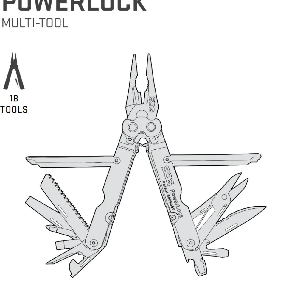 SOG Knives - PowerLock EOD Multi-Tool m. Nylon Etui