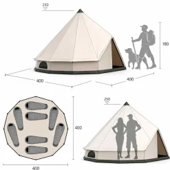 Sunny Hiker - Bomuld Medium 8-personers Klokketelt